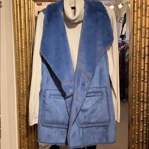 Reversible faux fur vest